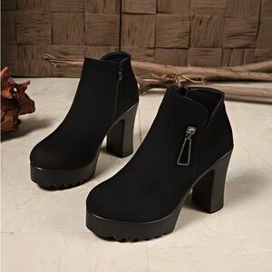 Elegant Black Women's Ankle Boots